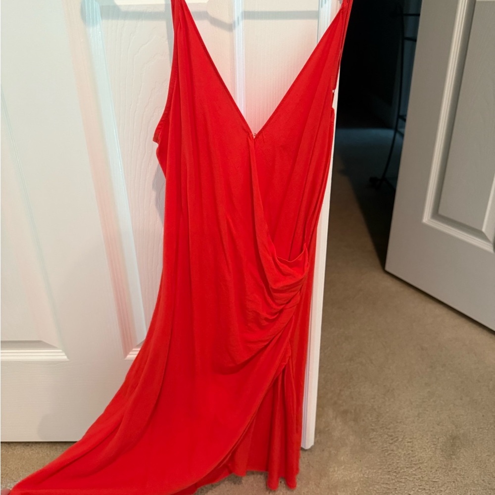 Urban Outfitters Vibrant Red Asymmetrical Dress